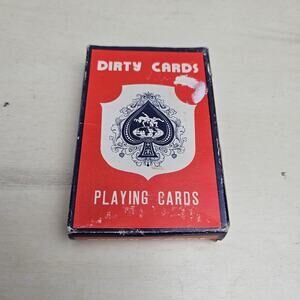 Vintage Dirty Playing Cards Comedy Deck 100% complete Box Has Some Wear